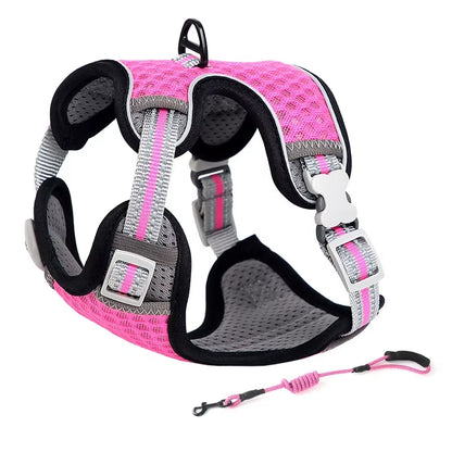 Escape Proof Cat Harness and Leash – Adjustable Reflective Cat Harness for Small & Large Cats, Safe Walking Vest