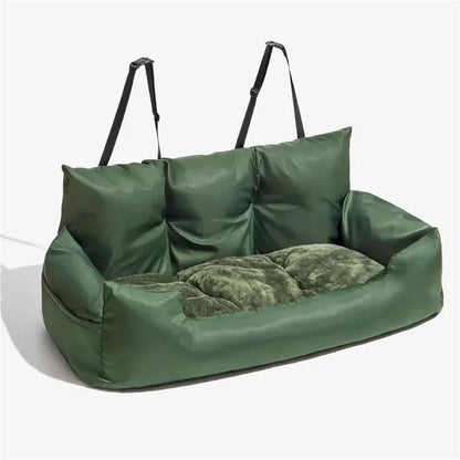 Luxury Removable Waterproof Dog Car Seat Dog Beds Pet Car Seat Portable Travel Dog Car Backseat Pet Carrier Bag Solid Pattern