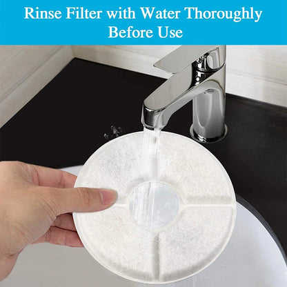 Replacement Activated Carbon Filter for Cat Water Drinking Fountain Replaced Filters Flower for Pet Dog round Fountain Dispenser