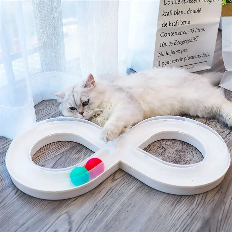 New Cat Toys Are Used to Relieve Boredom Cat Turntable Track Ball Kitten Cuddling Stick Pet Cat Consumption of Physical Products
