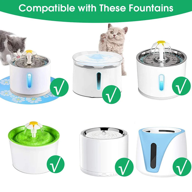 Replacement Activated Carbon Filter for Cat Water Drinking Fountain Replaced Filters Flower for Pet Dog round Fountain Dispenser
