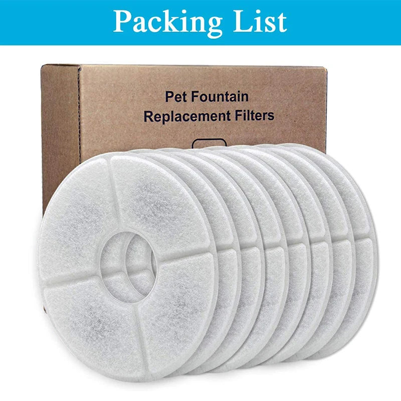 Replacement Activated Carbon Filter for Cat Water Drinking Fountain Replaced Filters Flower for Pet Dog round Fountain Dispenser