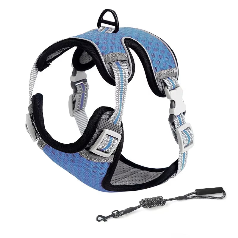 Escape Proof Cat Harness and Leash – Adjustable Reflective Cat Harness for Small & Large Cats, Safe Walking Vest