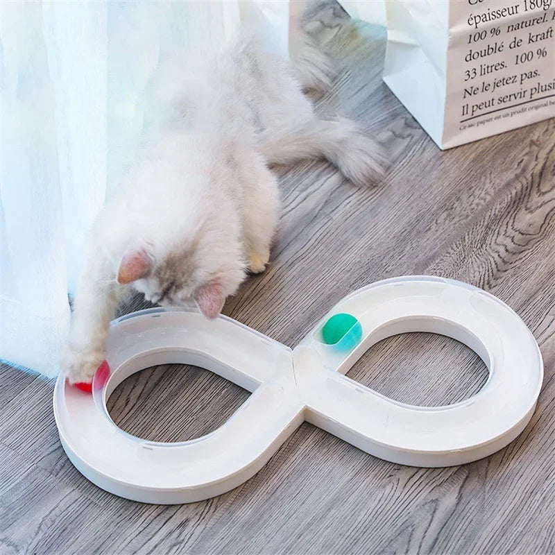 New Cat Toys Are Used to Relieve Boredom Cat Turntable Track Ball Kitten Cuddling Stick Pet Cat Consumption of Physical Products