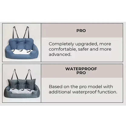 Luxury Removable Waterproof Dog Car Seat Dog Beds Pet Car Seat Portable Travel Dog Car Backseat Pet Carrier Bag Solid Pattern