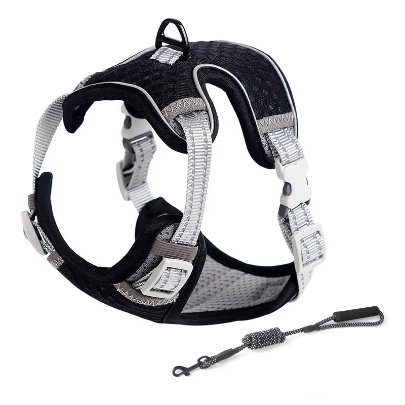 Escape Proof Cat Harness and Leash – Adjustable Reflective Cat Harness for Small & Large Cats, Safe Walking Vest
