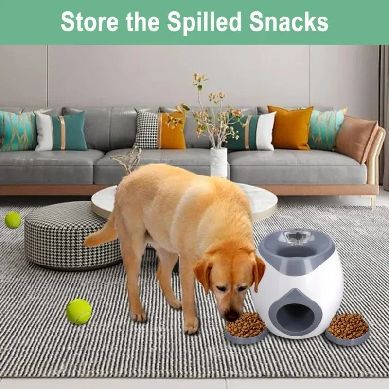 Manual Dog Ball Launcher Toy Interactive Tennis Ball Feeder No Battery Snack Reward Training Machine for Medium Dogs
