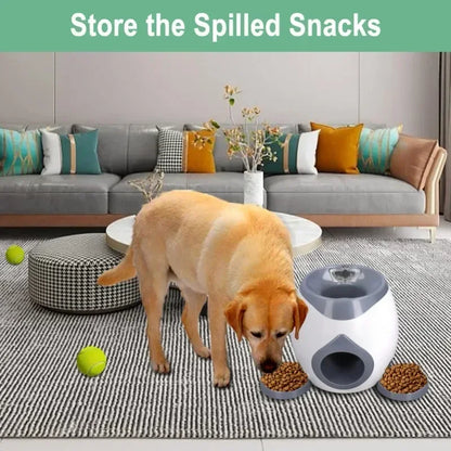 Manual Dog Ball Launcher Toy Interactive Tennis Ball Feeder No Battery Snack Reward Training Machine for Medium Dogs