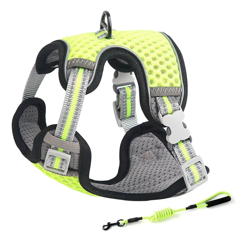 Escape Proof Cat Harness and Leash – Adjustable Reflective Cat Harness for Small & Large Cats, Safe Walking Vest