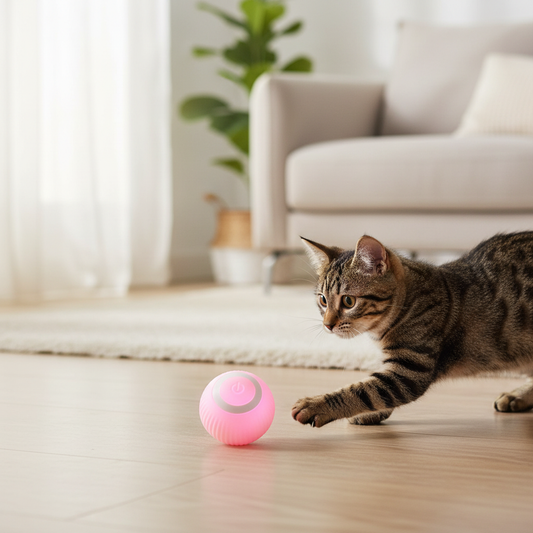 Smart Rolling Ball Cat Toy Lifestyle